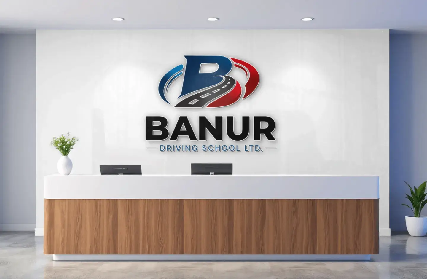 Banur Driving School reception area