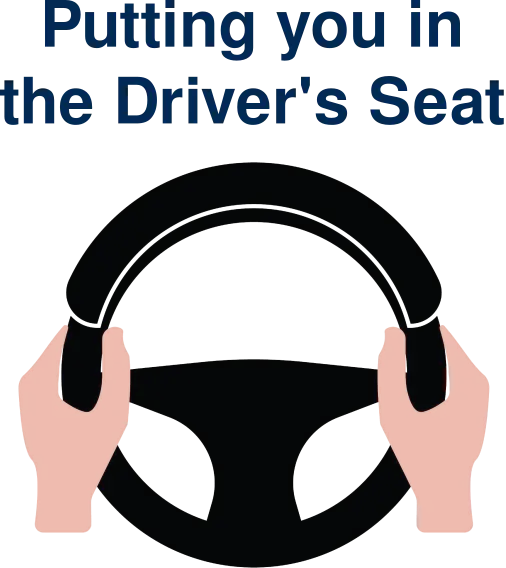 Driver at the wheel during a one-on-one lesson